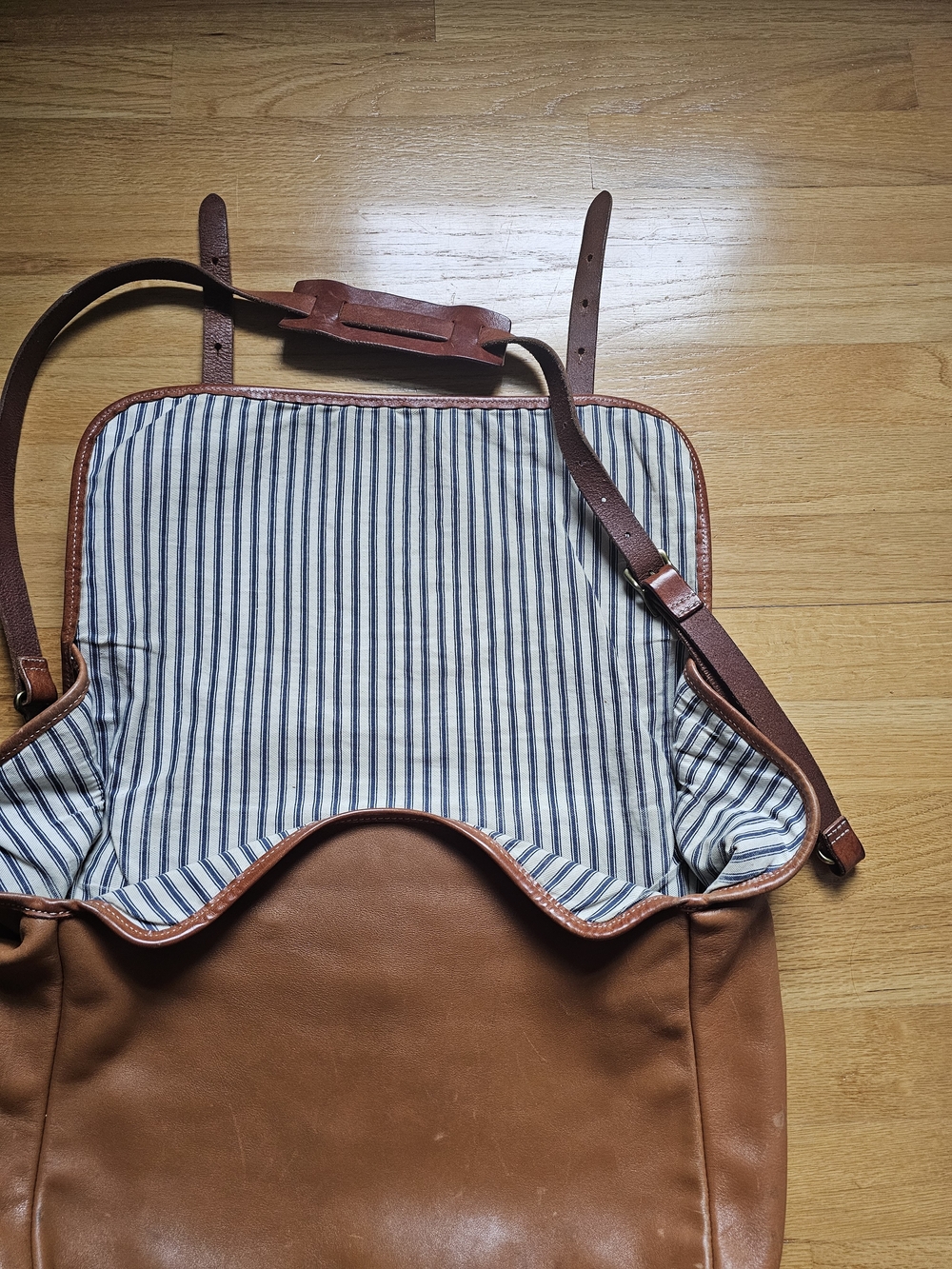 Madewell Tan Leather Laptop Messenger Bag - Picture 4 of 5